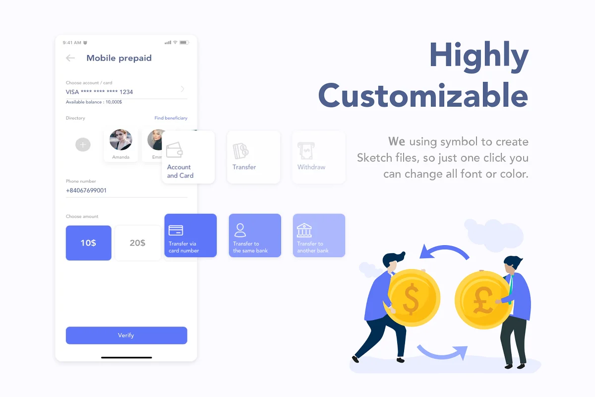 MooBank - Banking App Design UI Kit, an App Template by Capi Product (Photo 3 of 6)