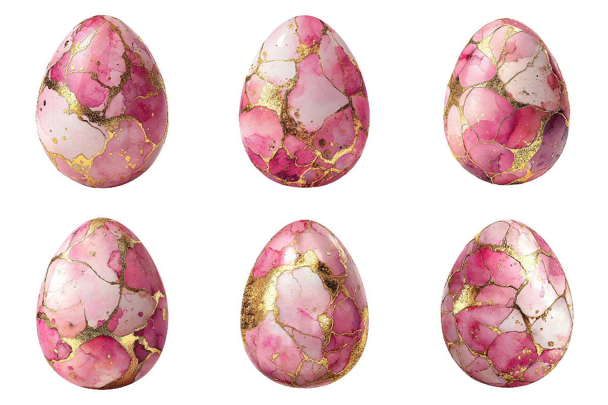 Golden easter egg clipart, an Illustration by SinaCreation (Photo 3 of 11)