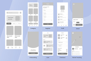 Ecommerce Wireframe Apps