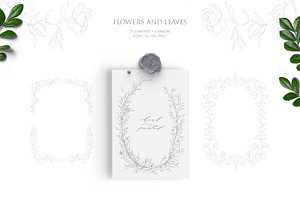 Wedding line wreath and frame