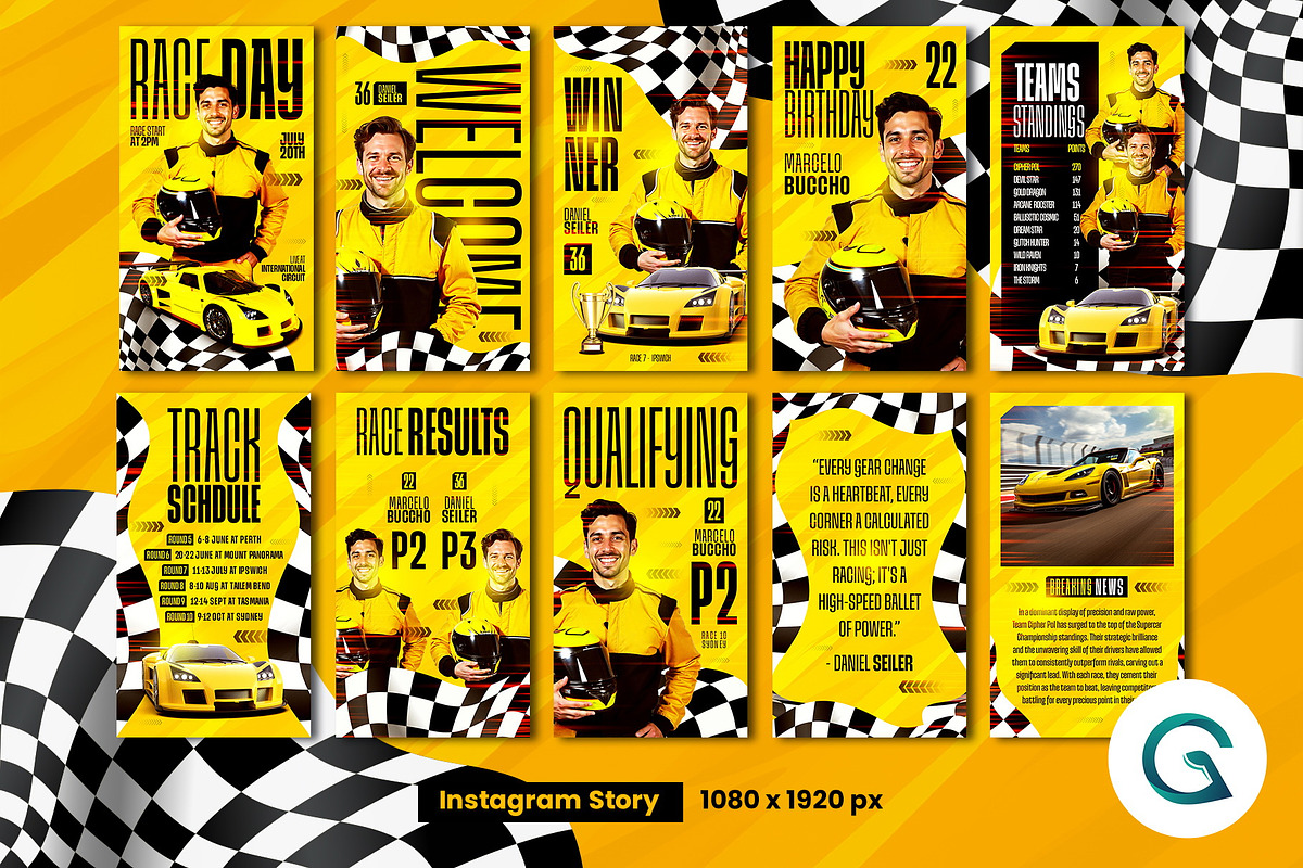 Super Car Racing Social Media Pack preview 3