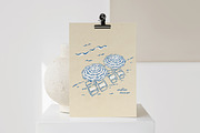 Mediterranean Vacation Illustrations, an Object Graphic by DesignThatMatters (Thumbnail 4 of 12)