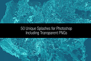 50 Splash Brushes for Photoshop, a Brush Add-On by Creative Graphics (Thumbnail 4 of 5)