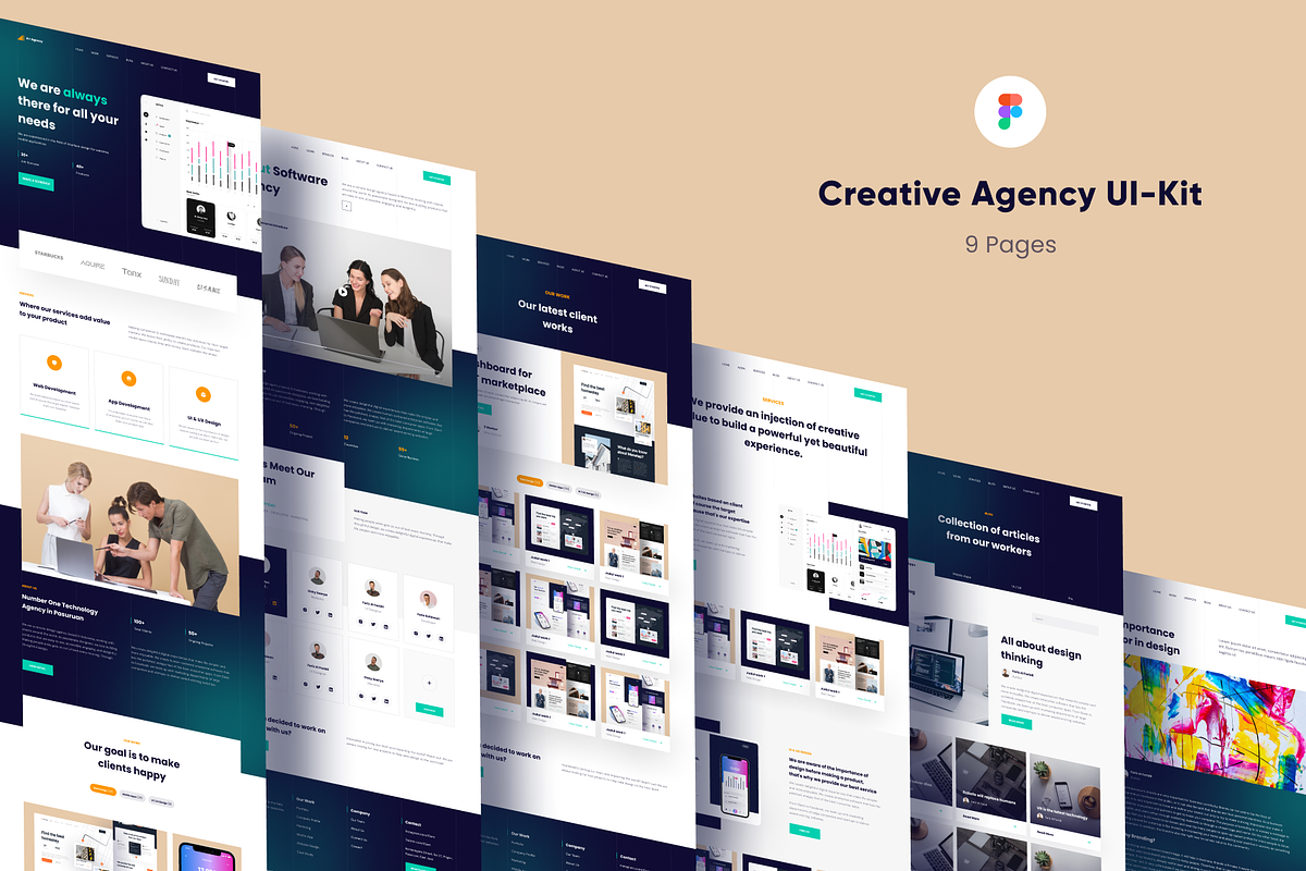Creative Agency - Website, an UI Kit Template by 10am Studio (Photo 1 of 2)