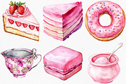 Pink Afternoon Tea Clipart, an Illustration by Canvas Craft (Thumbnail 4 of 8)
