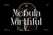 Nebula Mirthful - Modern Serif, a Serif Font by RagamKata (Thumbnail 1 of 10)