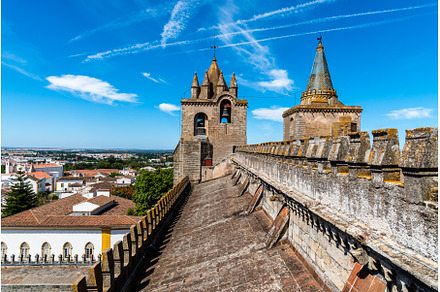 The roofs of the Cathedral of Evora.