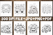 Cute Vehicles Coloring Pages, a Technology Illustration by Design Station (Thumbnail 2 of 4)
