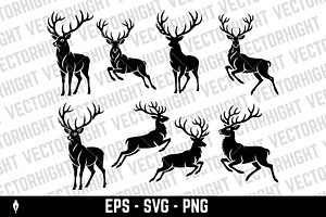 Logo of a male deer, an Animal Illustration by Vectorhight
