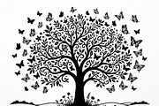 Elegant dream tree silhouette design, a Healthcare Illustration by Amazin_art (Thumbnail 19 of 49)