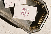 Two Vintage Business Cards Mockup, a Product Mockup by nkate (Thumbnail 1 of 4)