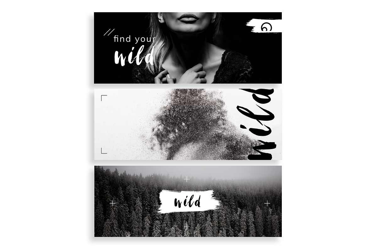 Black & White Facebook Ad Templates, a Social Media Template by Wild Ones (Photo 8 of 9)