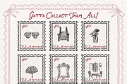 French Clipart, Paris Society Set, an Object Illustration by The October Creative (Thumbnail 6 of 6)