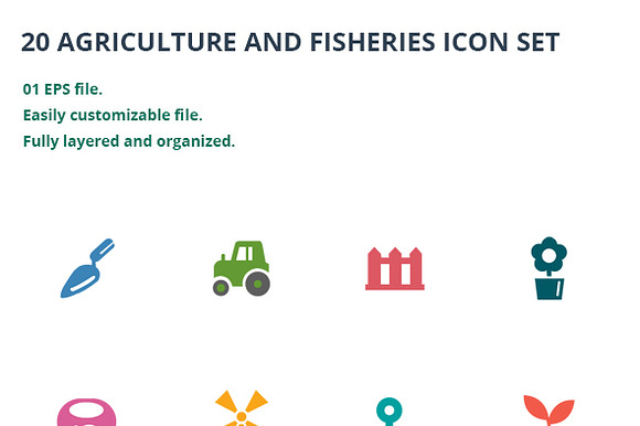 Agriculture And Fisheries Icons