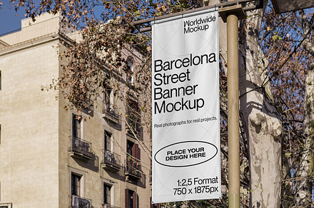 Barcelona Urban Banner Mockup