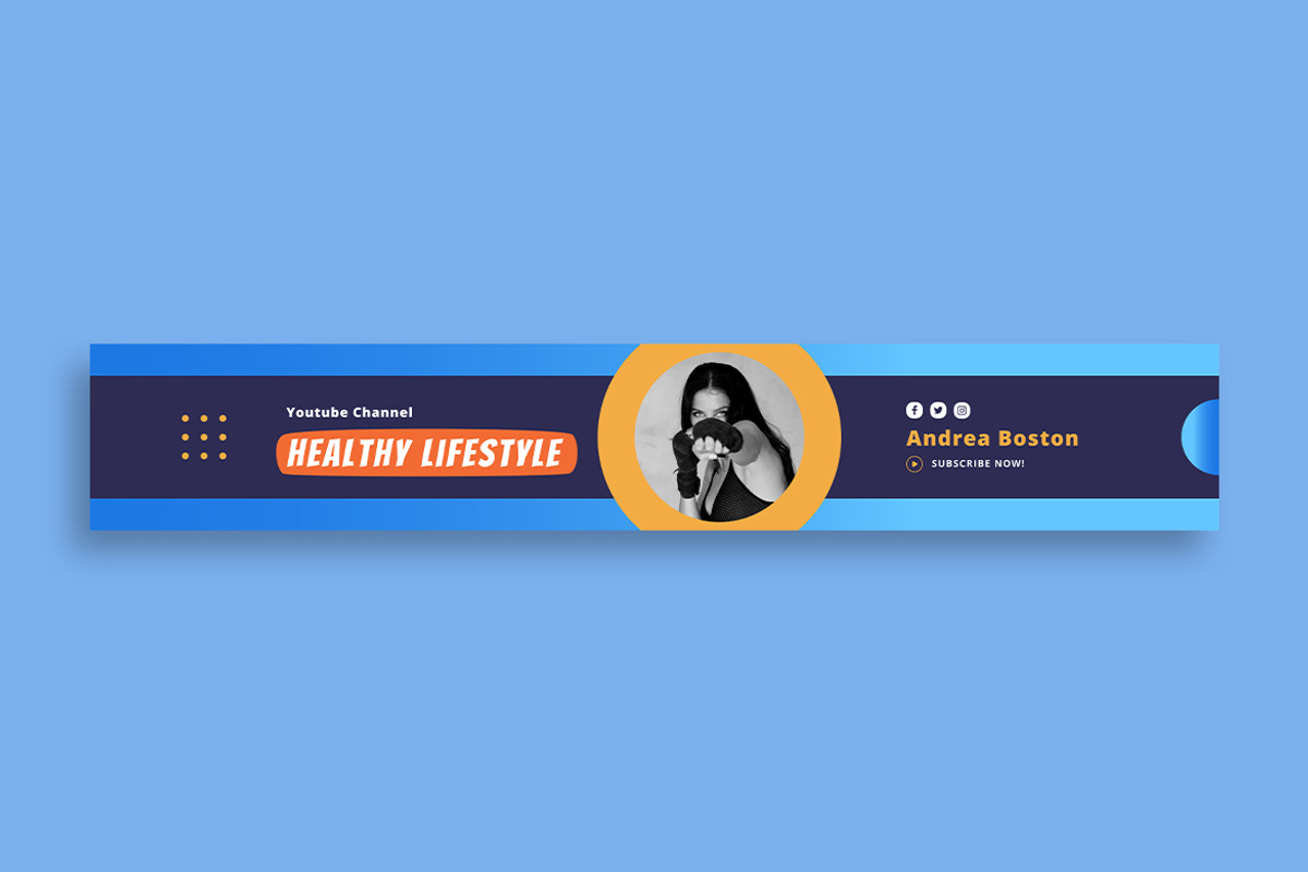 Healthy Lifestyle Youtube Cover, a Social Media Template by MikroType Std (Photo 3 of 4)