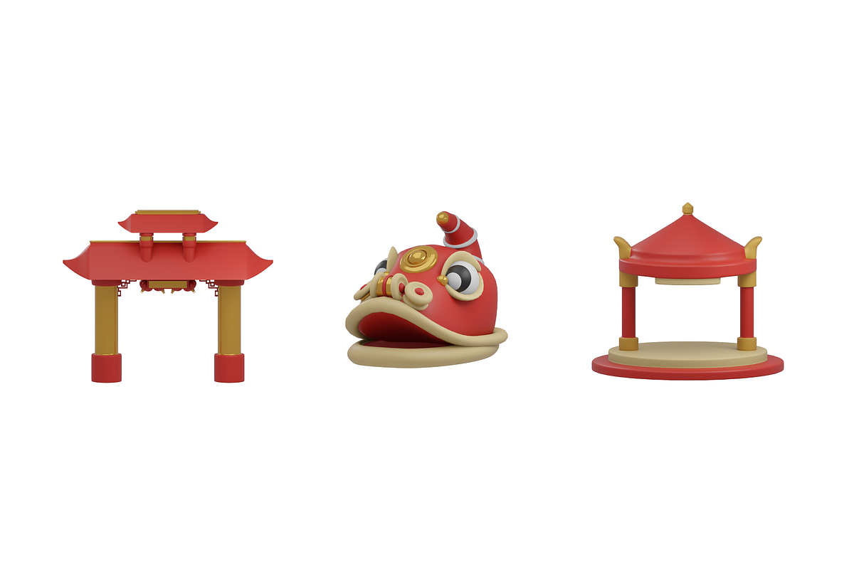 3D Chinese New Year Pack, an Object 3D Model by Dudukbersama (Photo 3 of 4)
