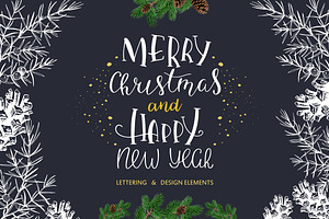 Christmas lettering & design element