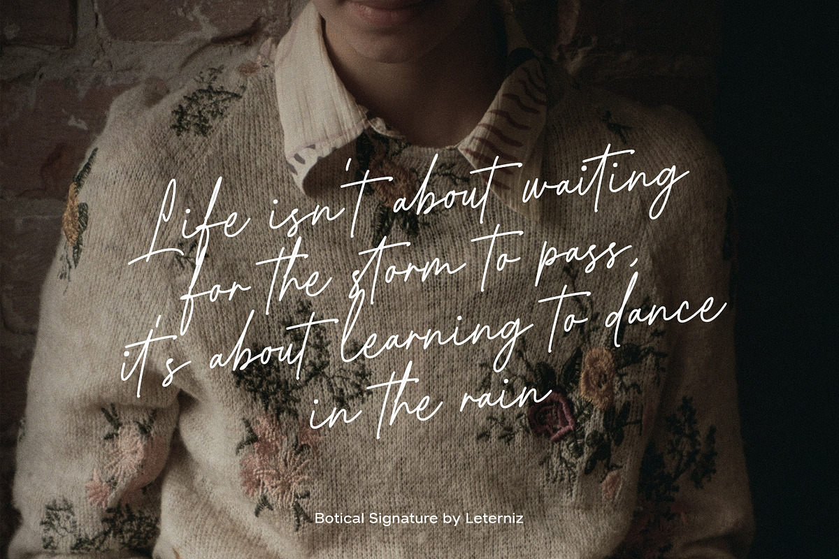 Botical Handwritten Signature Font, a Script Font by nizarbagasm (Photo 3 of 8)