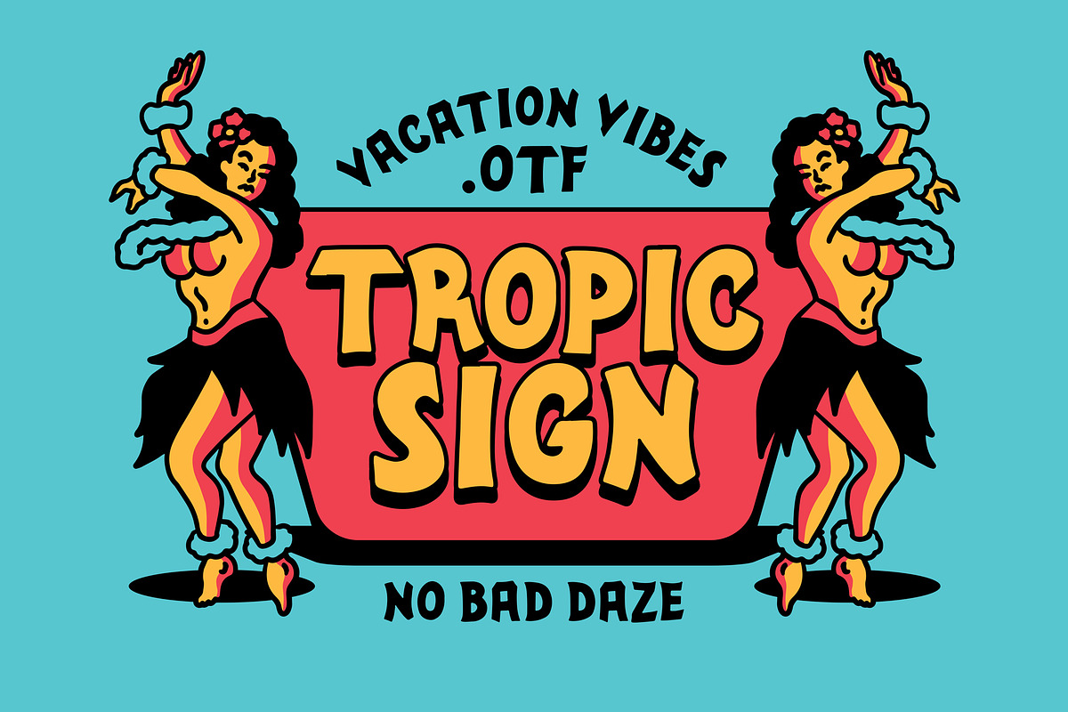 Tropic Sign Font, a Font by Kern Club (Photo 1 of 4)