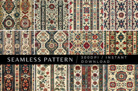12 Vintage Chintz Seamless Patterns, a Pattern Graphic by Inknfolly