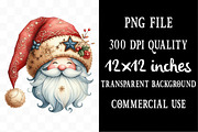 Patchwork Christmas Cute Santa Clip, an Illustration by Designking (Thumbnail 4 of 5)