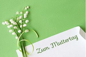 Lily of the valley bouquet with card, a Photo by tilialucida