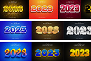 2023 New Year 3d text effect Bundle, a Layer Style Add-On by Mondols Graphic (Thumbnail 2 of 11)