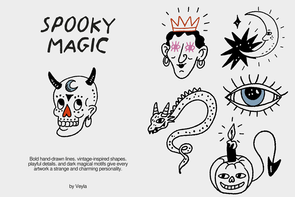 Spooky Magic: 134 Halloween Art, an Object Illustration by Veyla (Photo 7 of 17)