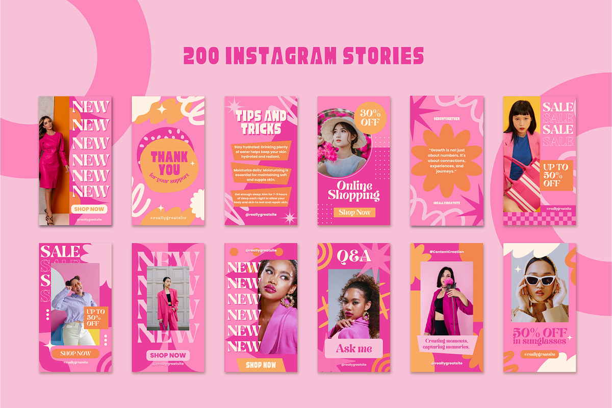 200 Canva Instagram Stories Template, a Templates & Theme by TemplateCastleStore (Photo 2 of 10)