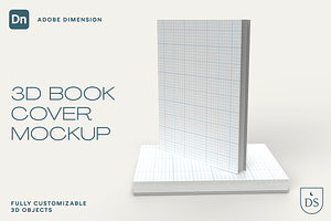3D Book Mockup for Adobe Dimension