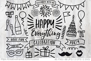 Celebration, party, birthday clipart