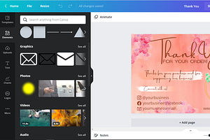 Thank You Cards Business CANVA