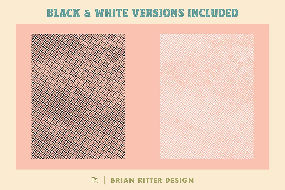 Distressed Halftone Texture Overlays, a Texture Graphic by Brian Ritter Design (Photo 6 of 11)