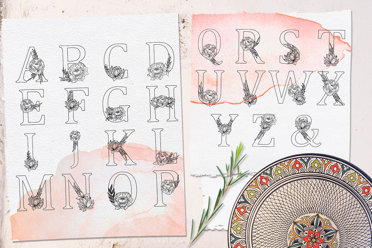 Wonder Bloom Graphic Set & Alphabet, a Decorative Illustration by CallMeStasia (Photo 7 of 10)