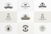 Farm Logos & Badges Vintage Style, a Branding & Logo Template by Vasya Kobelev (Thumbnail 2 of 11)