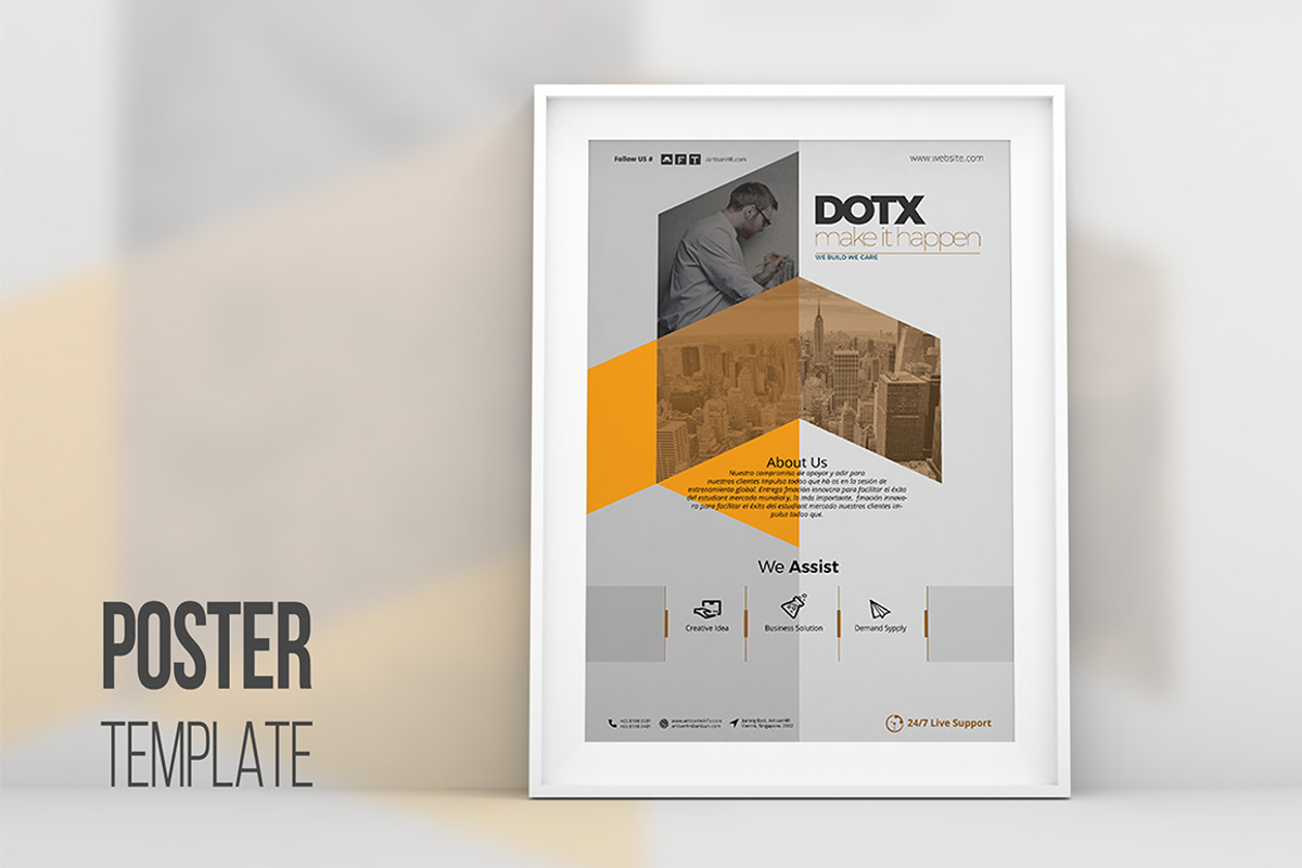 Poster Template, a Flyer Template by artisanHR (Photo 1 of 7)