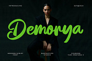 Demorya Bold Script Font, a Script Font by RantautypeStudio (Thumbnail 1 of 15)