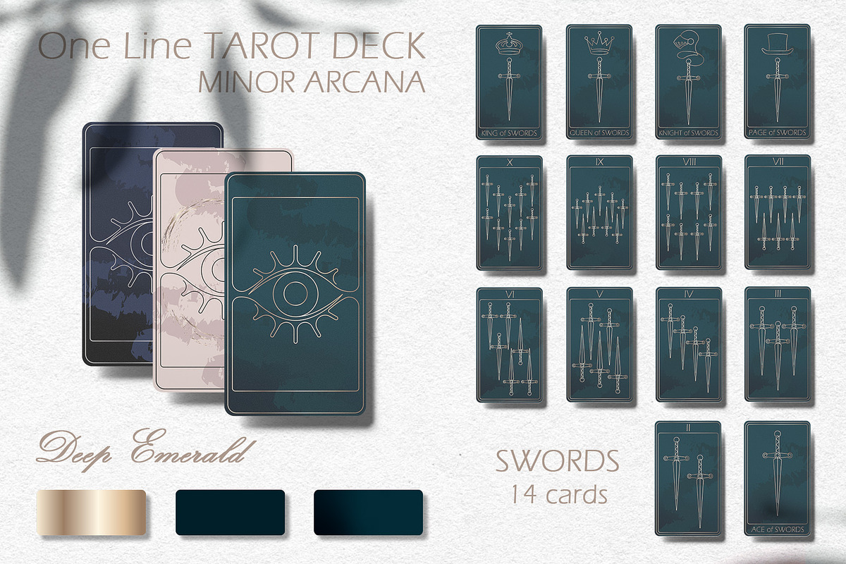 ONE LINE Tarot Deck - 3 colors, an Illustration by Evgenia Pichkur (Photo 10 of 19)