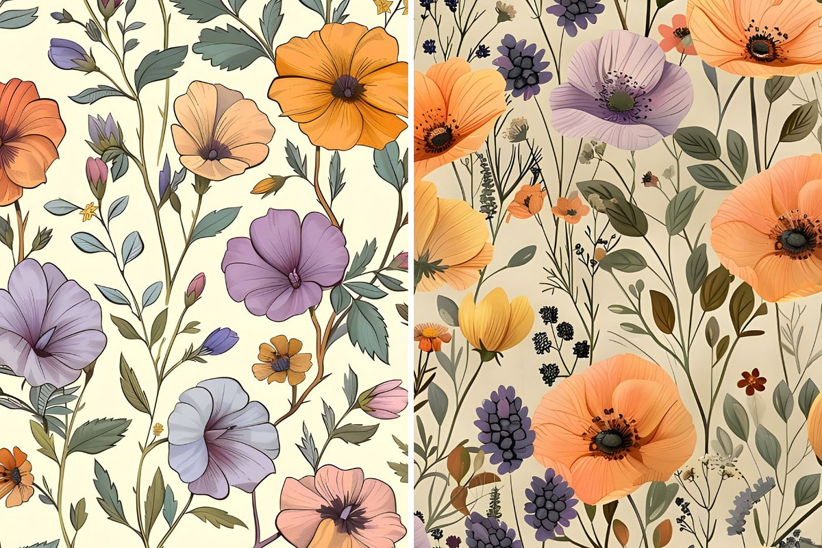Wildflower Garden Seamless Pattern, a Pattern Graphic by UniqueMe (Photo 12 of 14)