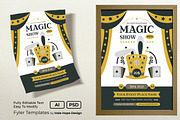 Folk Art Magic Show Flyer Template, a Flyer Template by Hole Hope Design (Thumbnail 1 of 5)