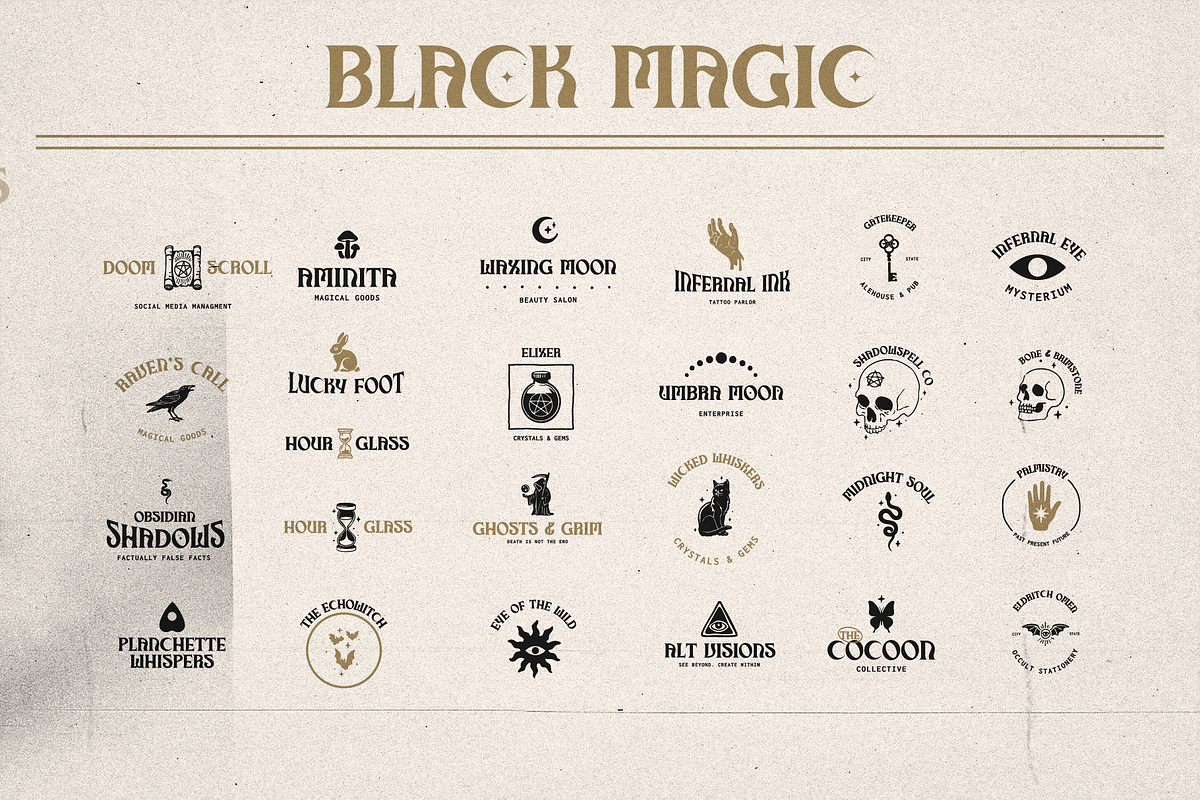 Black Magic Logo & Brand Kit, a Branding & Logo Template by Dynamo Ultima (Photo 4 of 18)