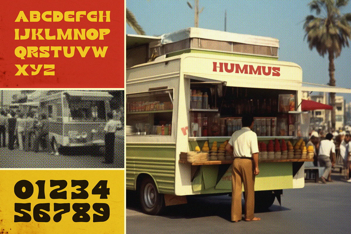 SARONA Vintage | TLV Inspired Font, a Sans Serif Font by Ckybe's Corner (Photo 2 of 7)