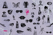 Halftone Retro Clipart Collection, an Object Graphic by JulsIst (Thumbnail 2 of 11)