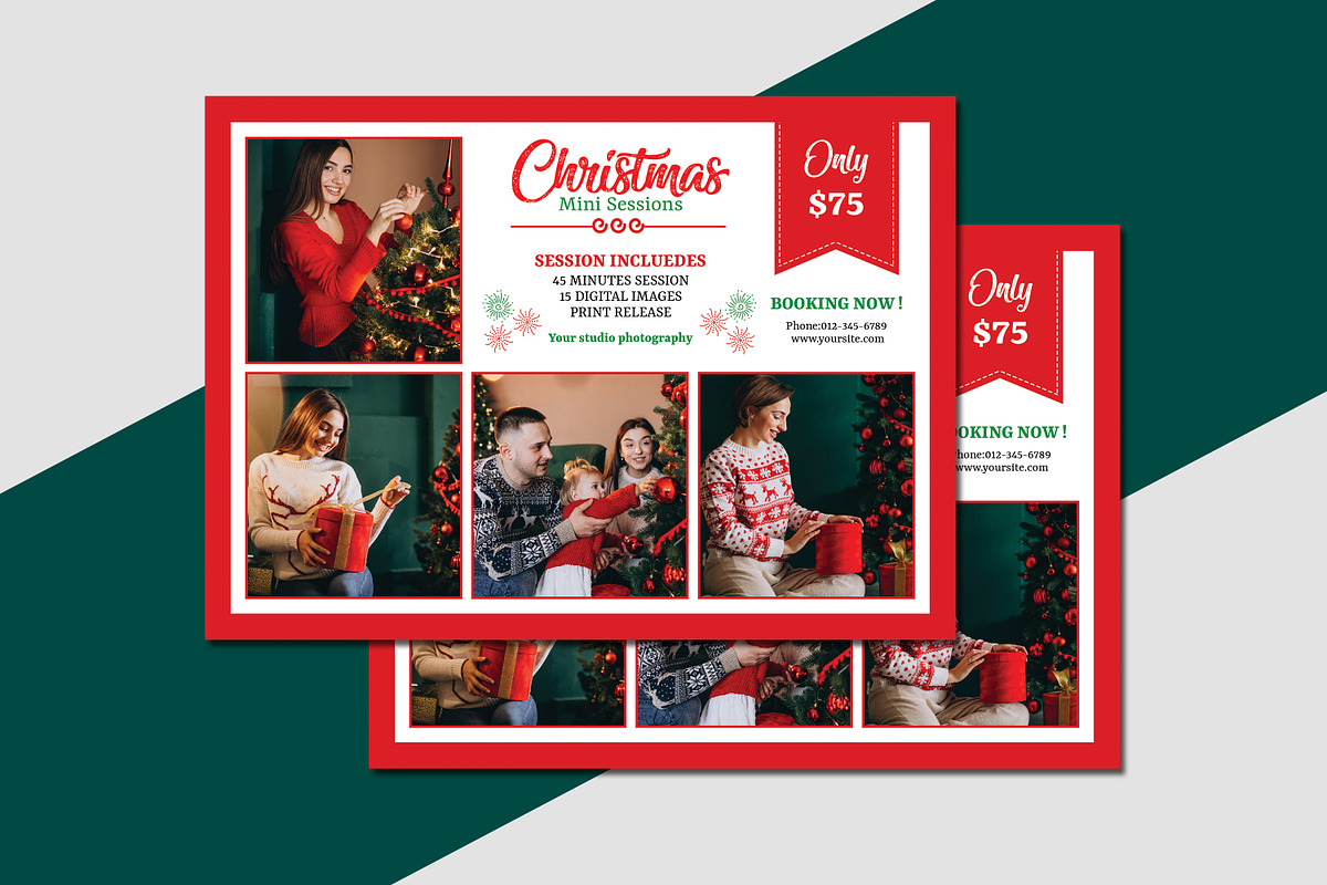 Christmas Mini Session Template, a Stationery Template by Ultimate Template Shop (Photo 2 of 2)