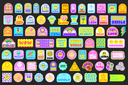 GROOVY STICKERS VECTOR SET, an Object Graphic by craftlove (Thumbnail 2 of 6)