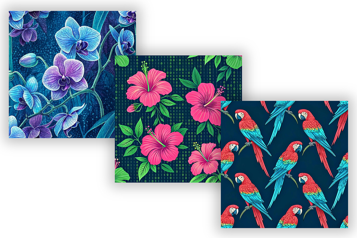 Tropical Glitch Art Seamless Pattern, a Pattern Graphic by FloridPrintables (Photo 5 of 7)