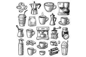 Coffee Maker and Cup Illustration, an Object Graphic by RT Studio