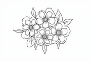 Hand Drawn Floral Coloring Pages, an Illustration by hafijul (Thumbnail 6 of 9)