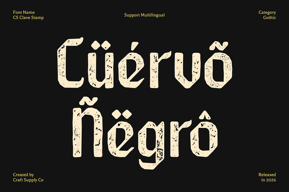 CS Clave Stamp, a Sans Serif Font by Craft Supply Co. (Photo 7 of 8)